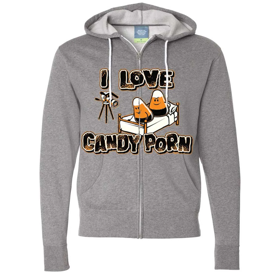 I Love Candy Porn Zip-Up Hoodie