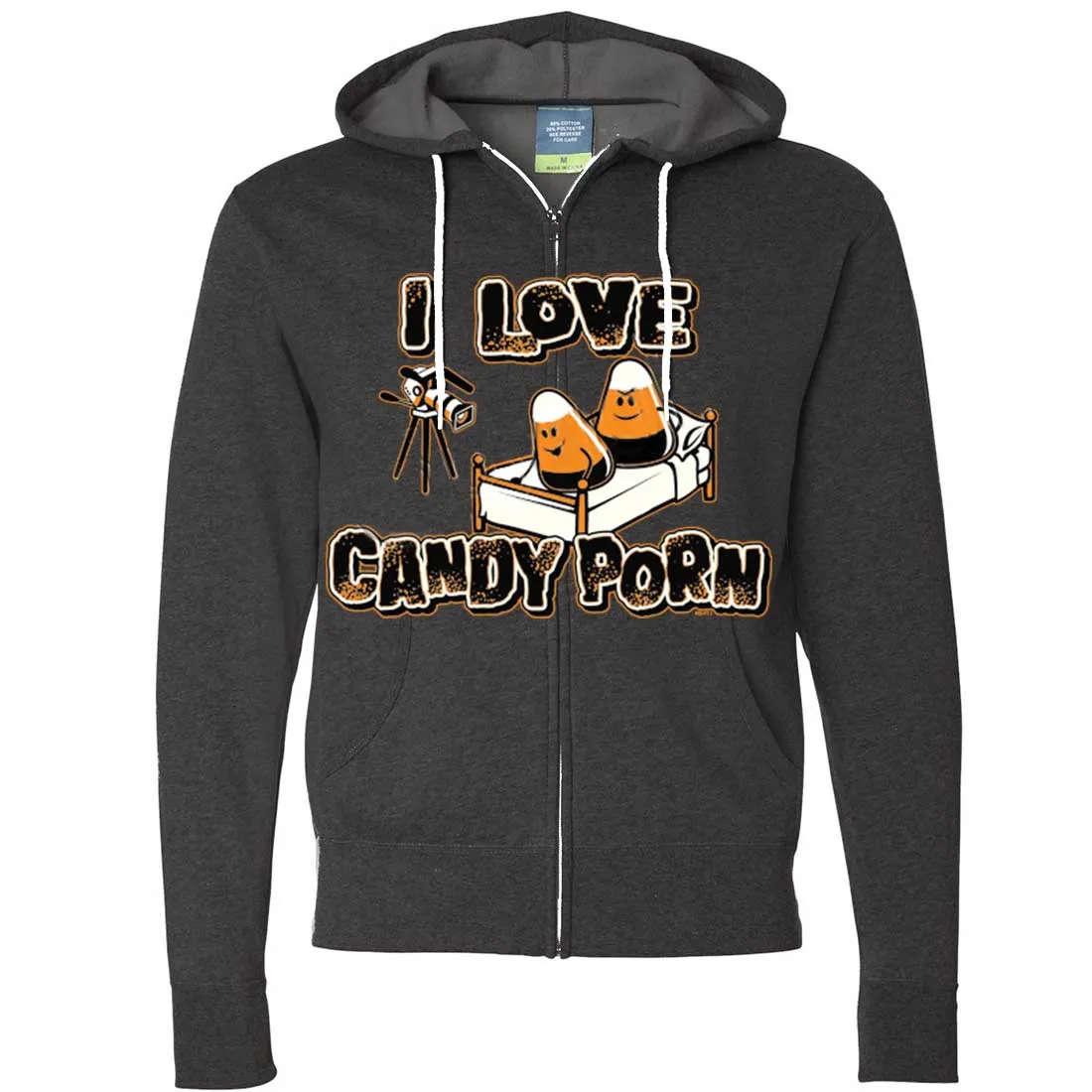 I Love Candy Porn Zip-Up Hoodie