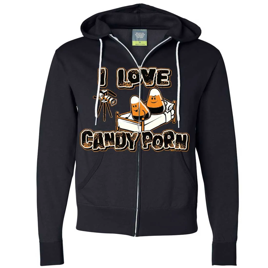 I Love Candy Porn Zip-Up Hoodie