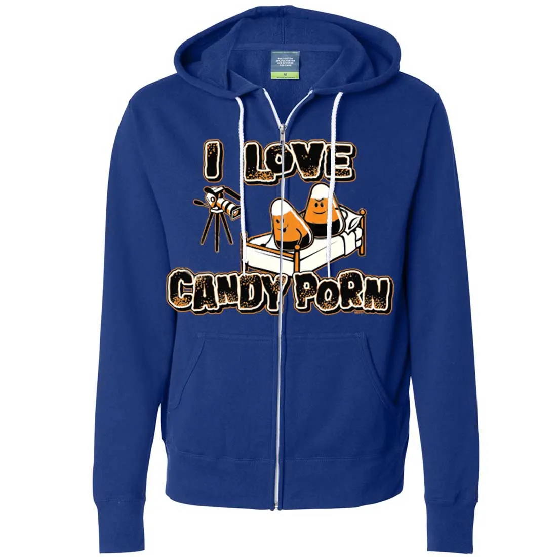 I Love Candy Porn Zip-Up Hoodie