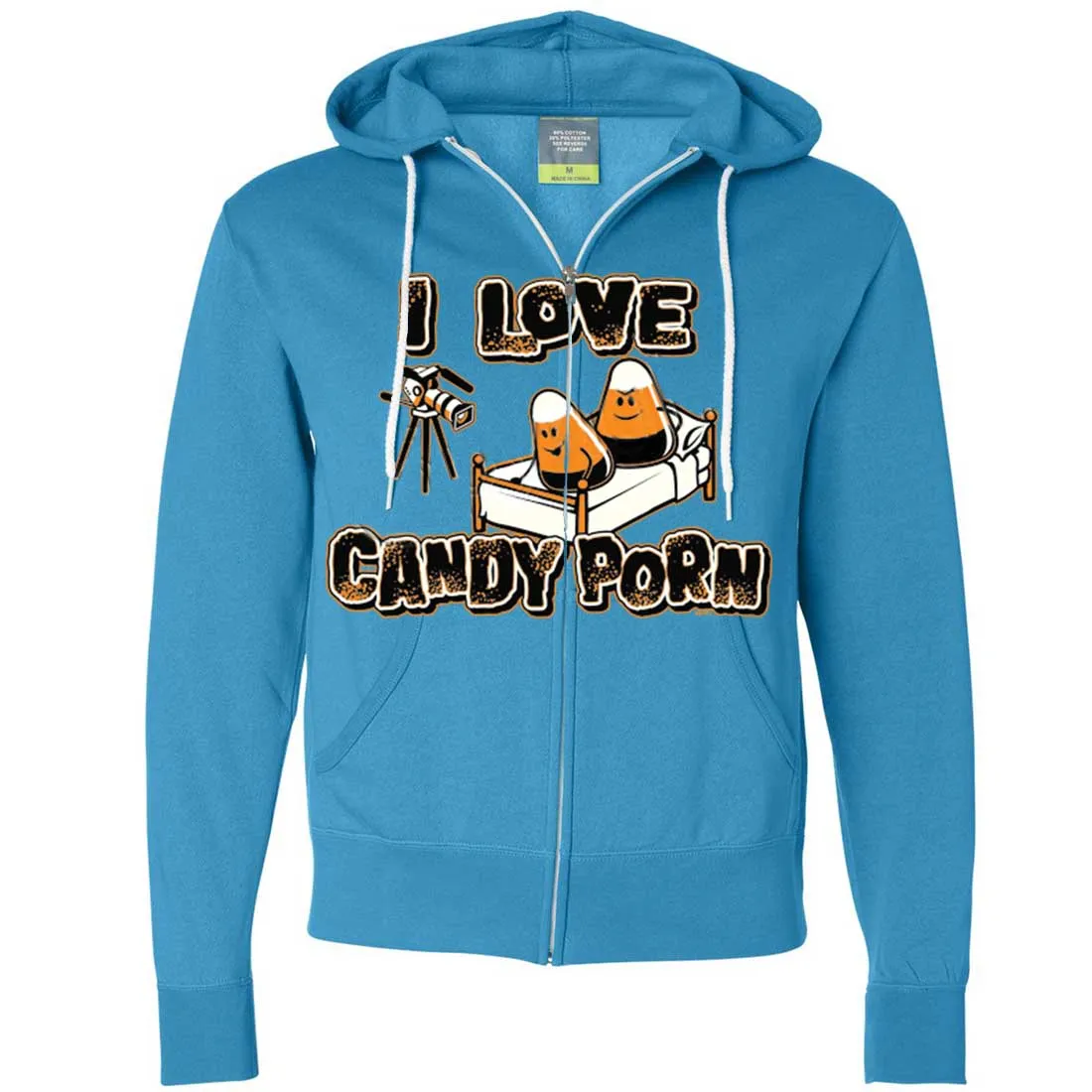 I Love Candy Porn Zip-Up Hoodie