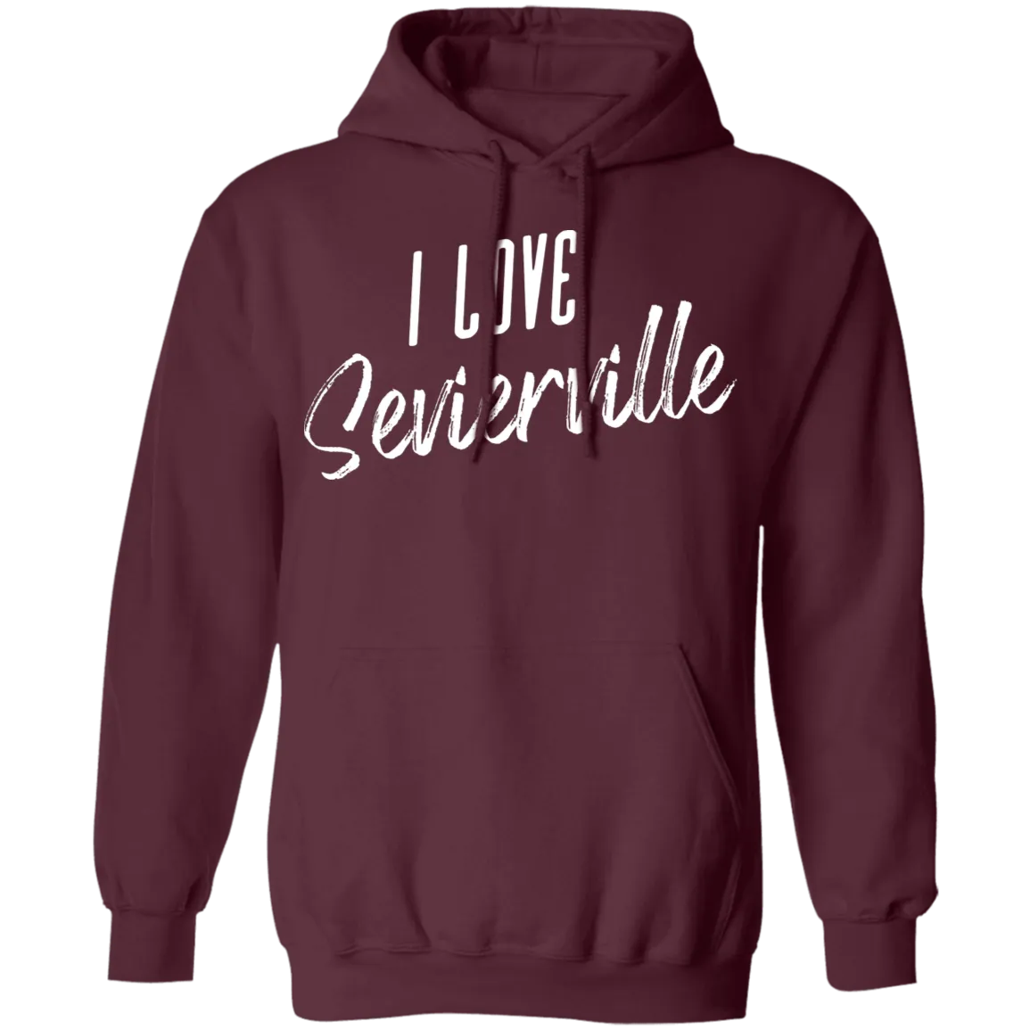 I Love Sevierville (White) - Pullover Hoodie