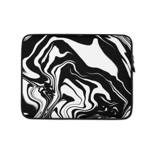 Illusion Psychedelic Black and White Laptop Sleeve