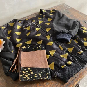 Jacket / Bomber Style // Black Triangle Gold