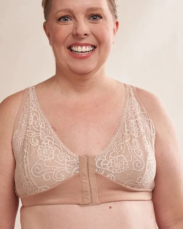 JamieLee Front Closure Lace Bra - Champagne