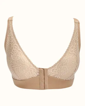 JamieLee Front Closure Lace Bra - Champagne