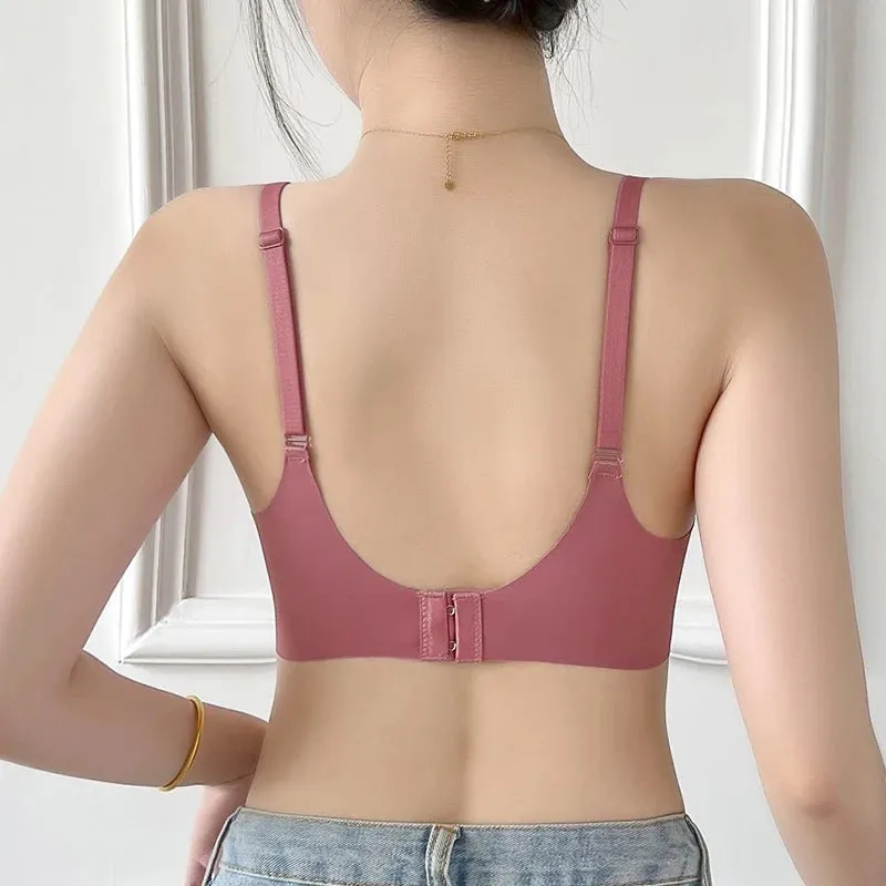 Japanese Style Wireless Seamless Bras for Women - No Steel Ring Bralette, 3/4 Cup, Glossy Female Lingerie