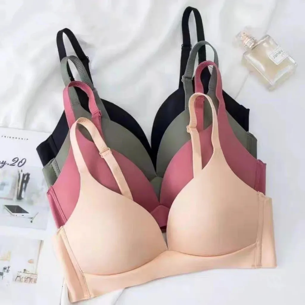 Japanese Style Wireless Seamless Bras for Women - No Steel Ring Bralette, 3/4 Cup, Glossy Female Lingerie