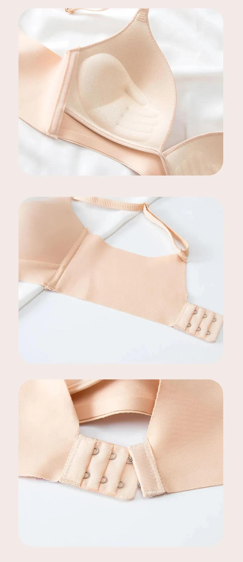 Japanese Style Wireless Seamless Bras for Women - No Steel Ring Bralette, 3/4 Cup, Glossy Female Lingerie