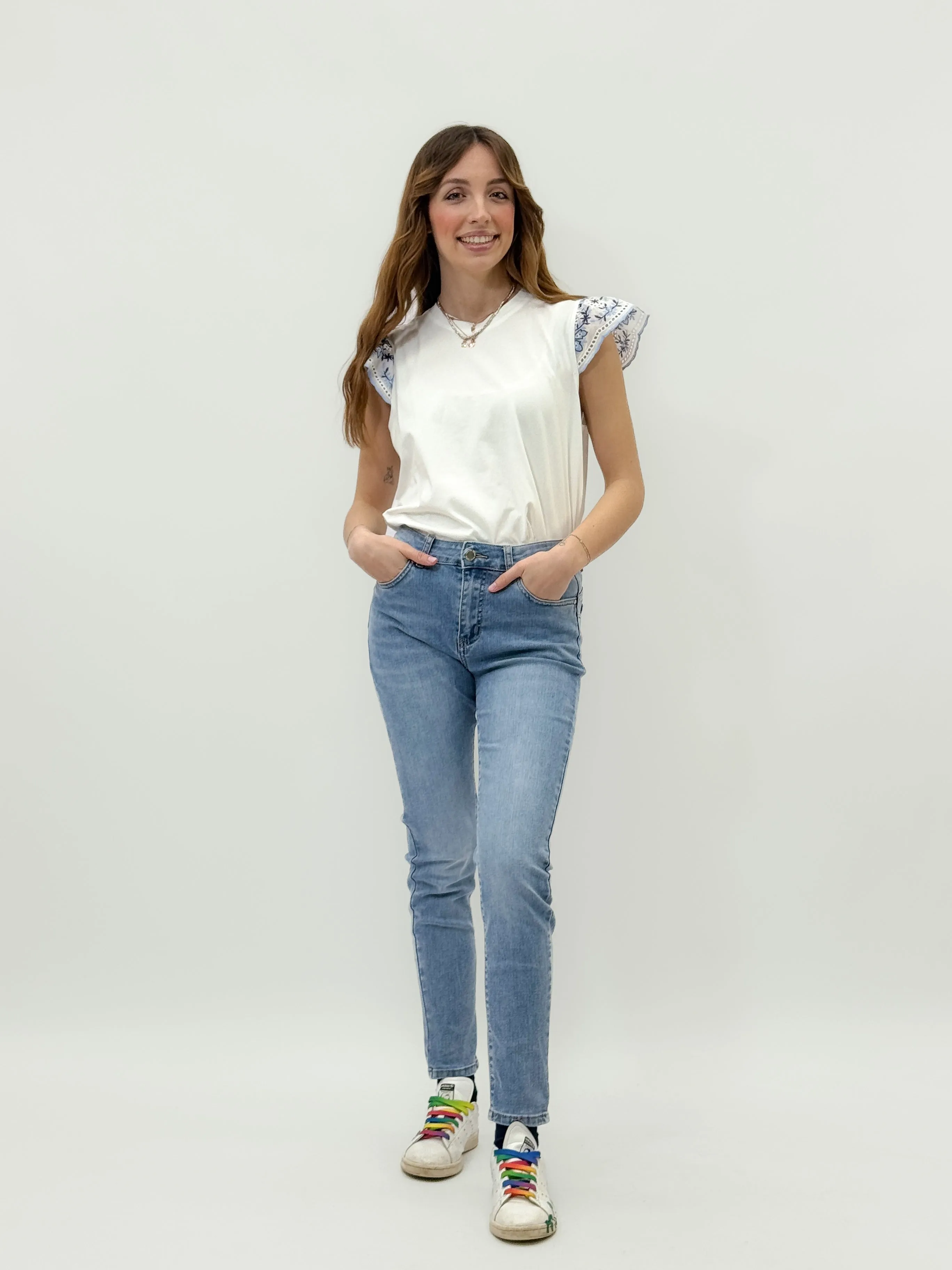Jeans skinny vita alta denim wear