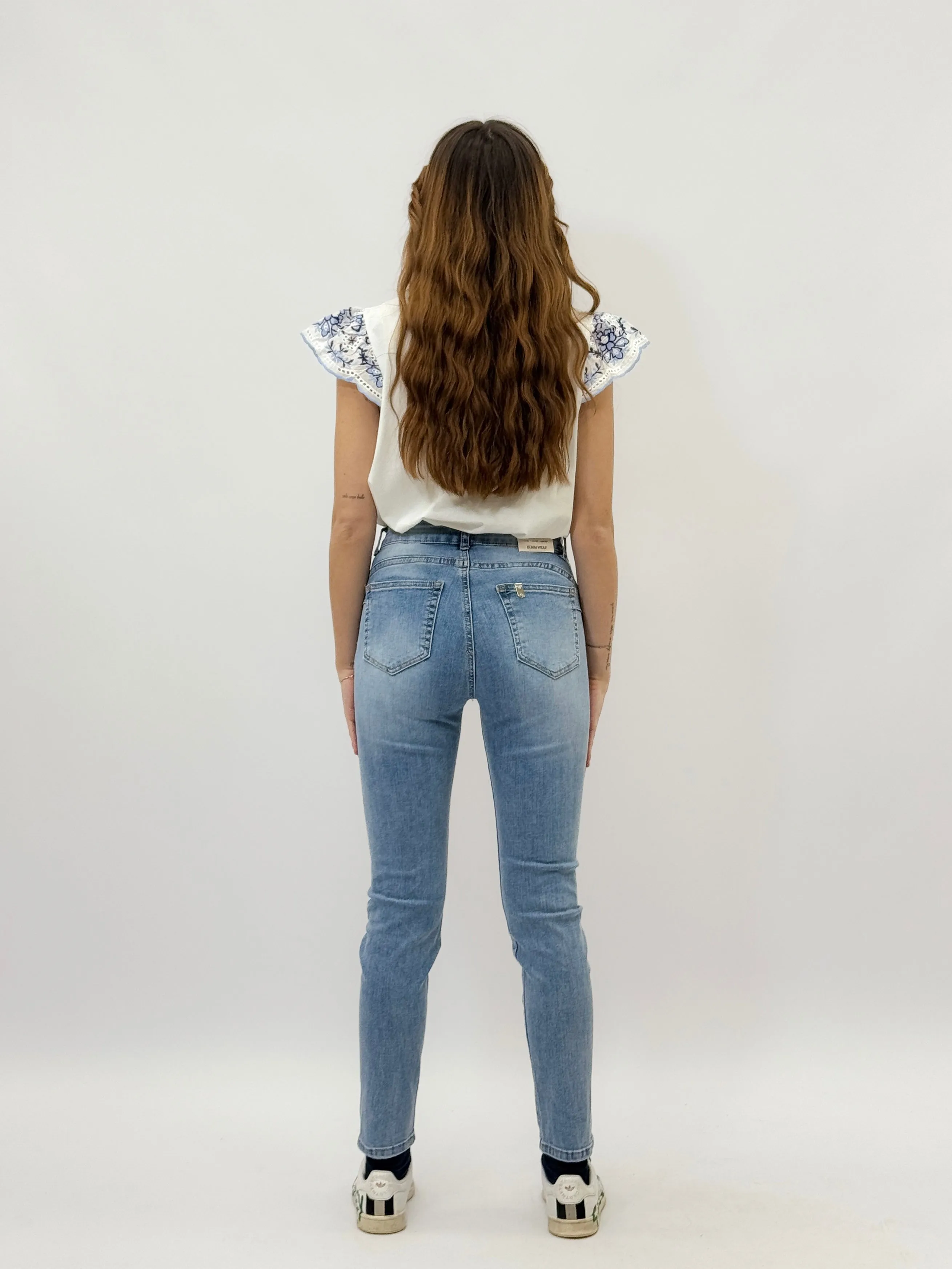 Jeans skinny vita alta denim wear