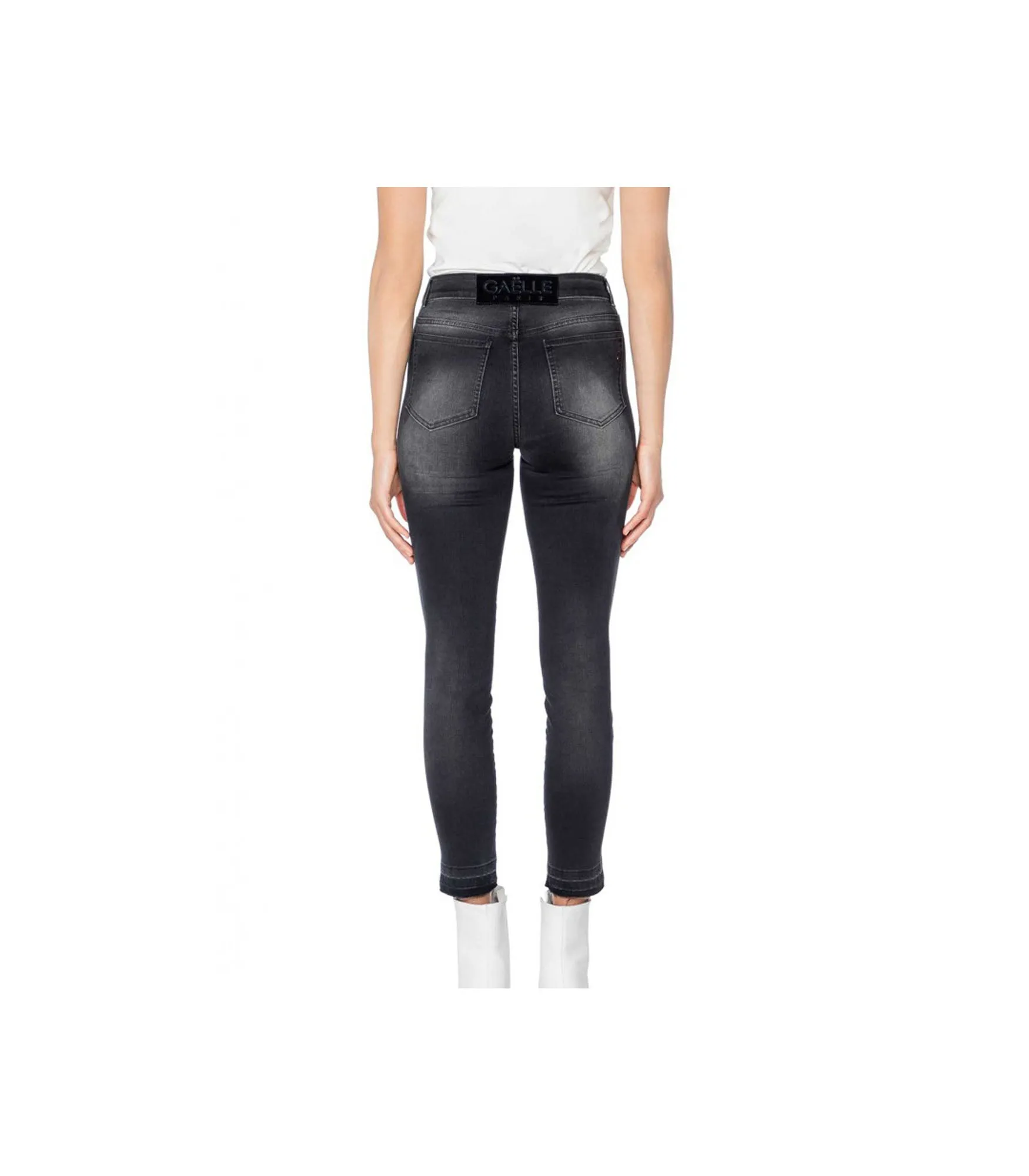 Jeans Skinny Zip - Nero