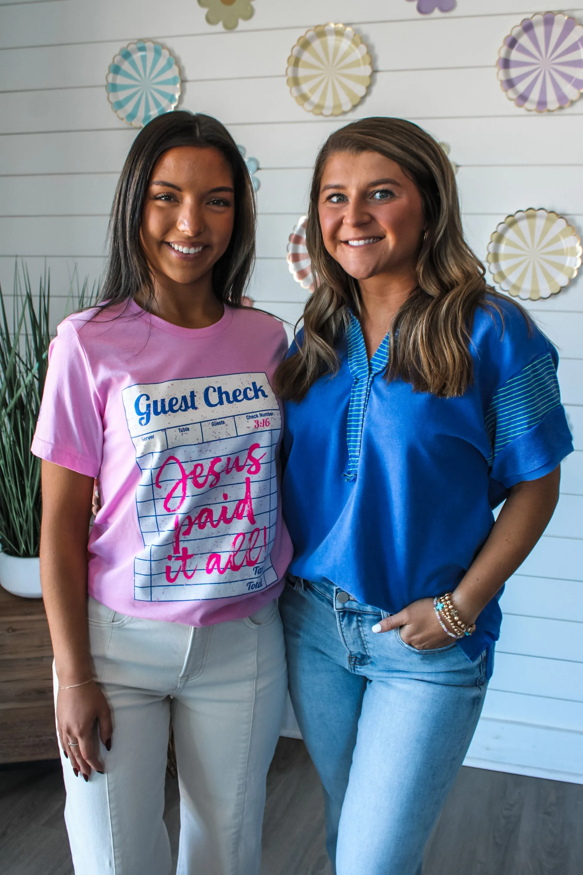 Jesus Paid It All Graphic Tee • Pink