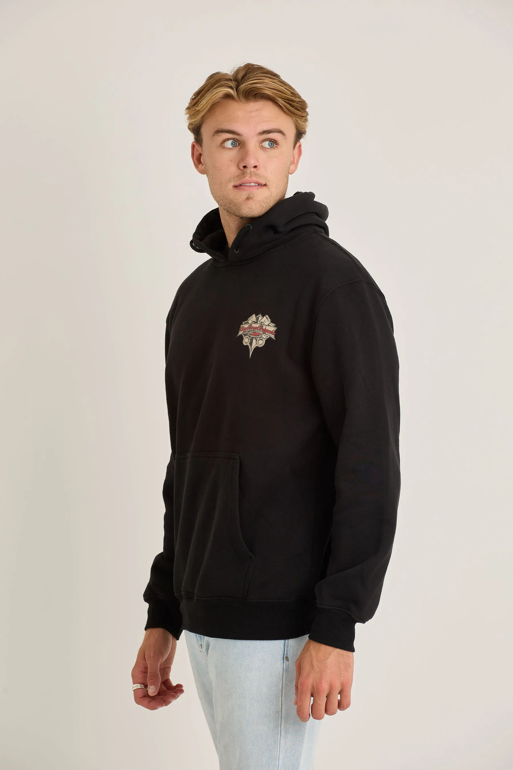 Jetpilot Big Bore Brigade Mens Pullover - Black Wash