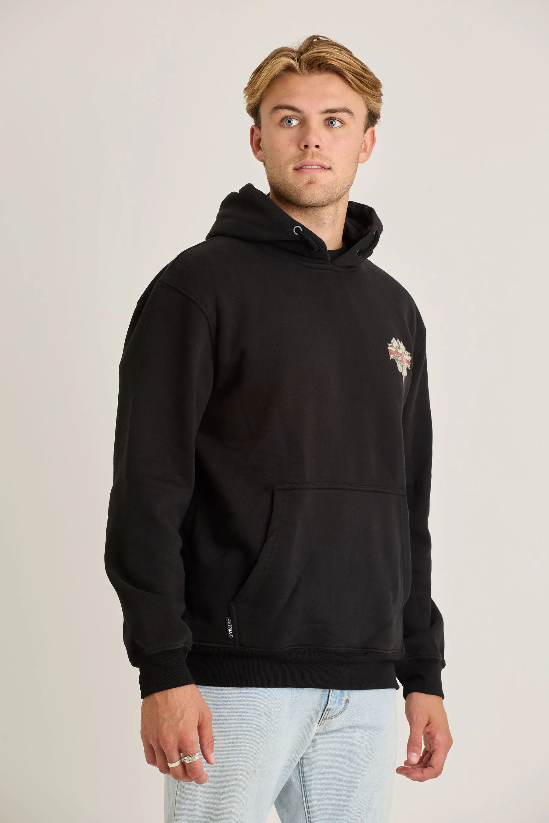 Jetpilot Big Bore Brigade Mens Pullover - Black Wash