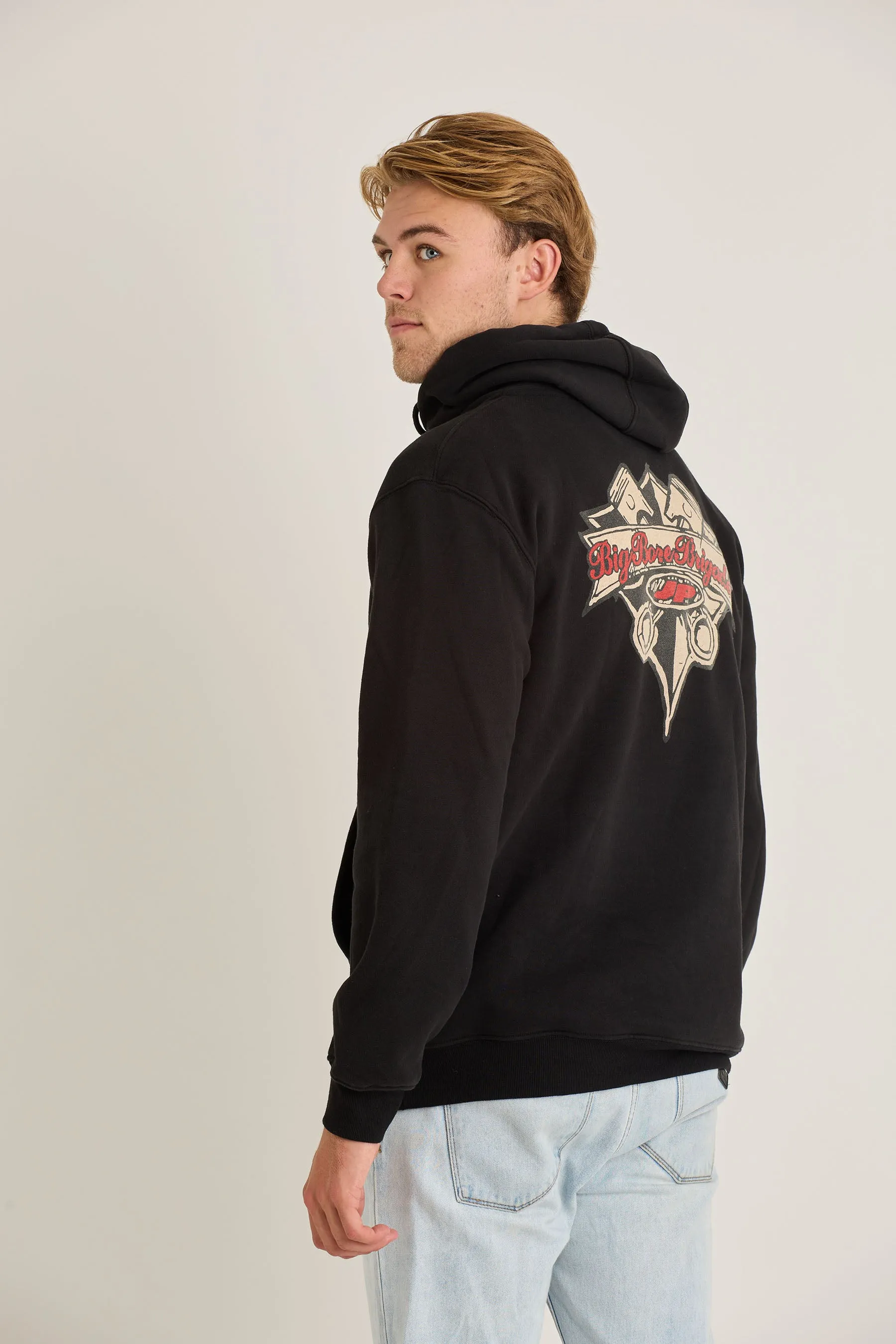 Jetpilot Big Bore Brigade Mens Pullover - Black Wash