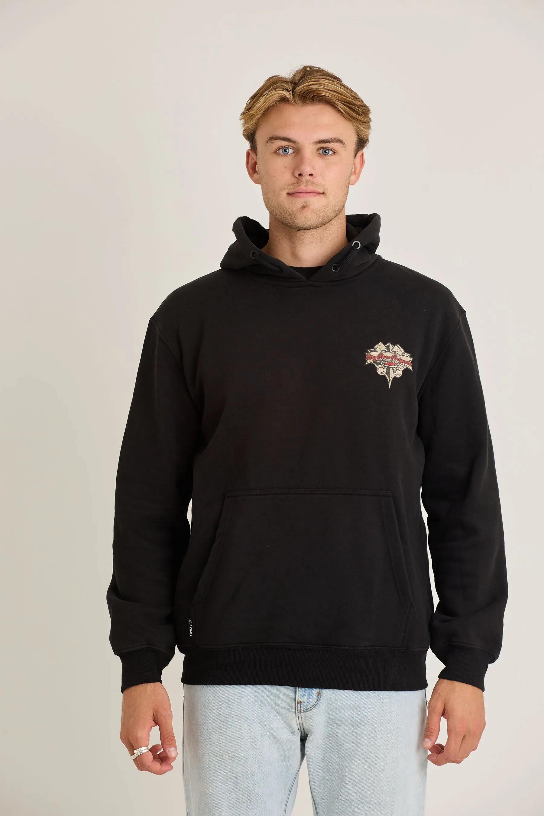 Jetpilot Big Bore Brigade Mens Pullover - Black Wash