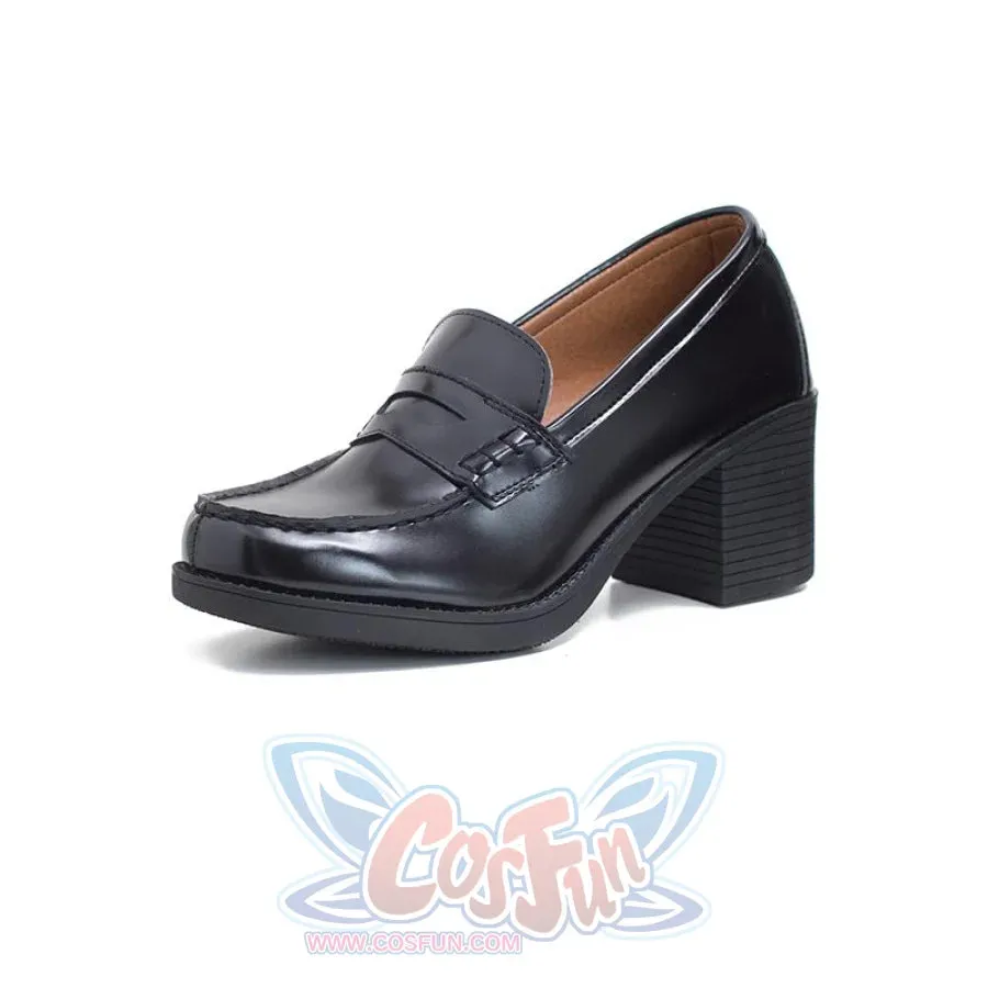 JK Campus Faux Leather Heeled Shoes J40566