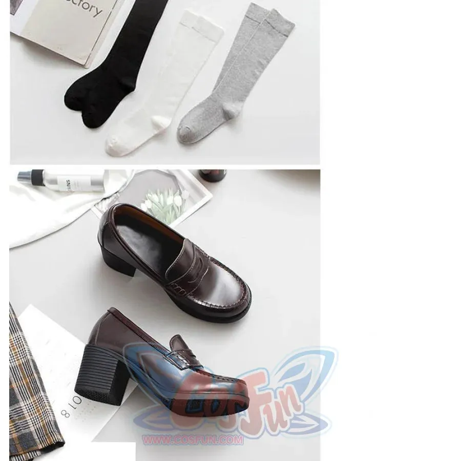 JK Campus Faux Leather Heeled Shoes J40566