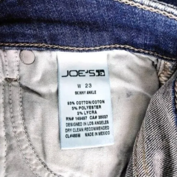 Joe's Jeans Flawless Skinny Ankle Jeans Blue Size 23