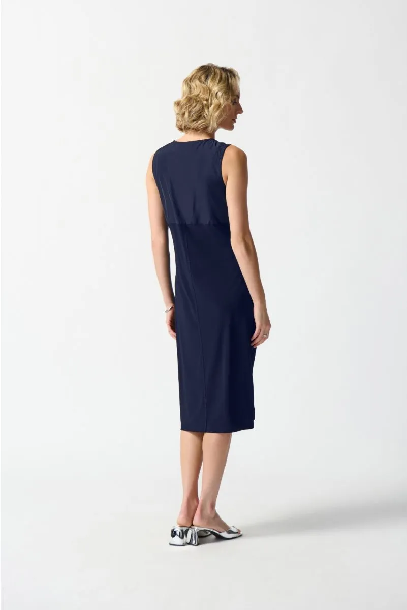 Joseph Ribkoff V-Neck Sleeveless Midi Cocoon Dress 242161