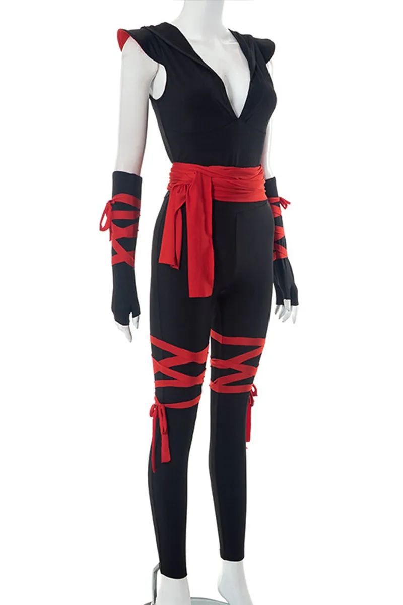 JS3262 Hoodie Sleeveless Jumpsuits