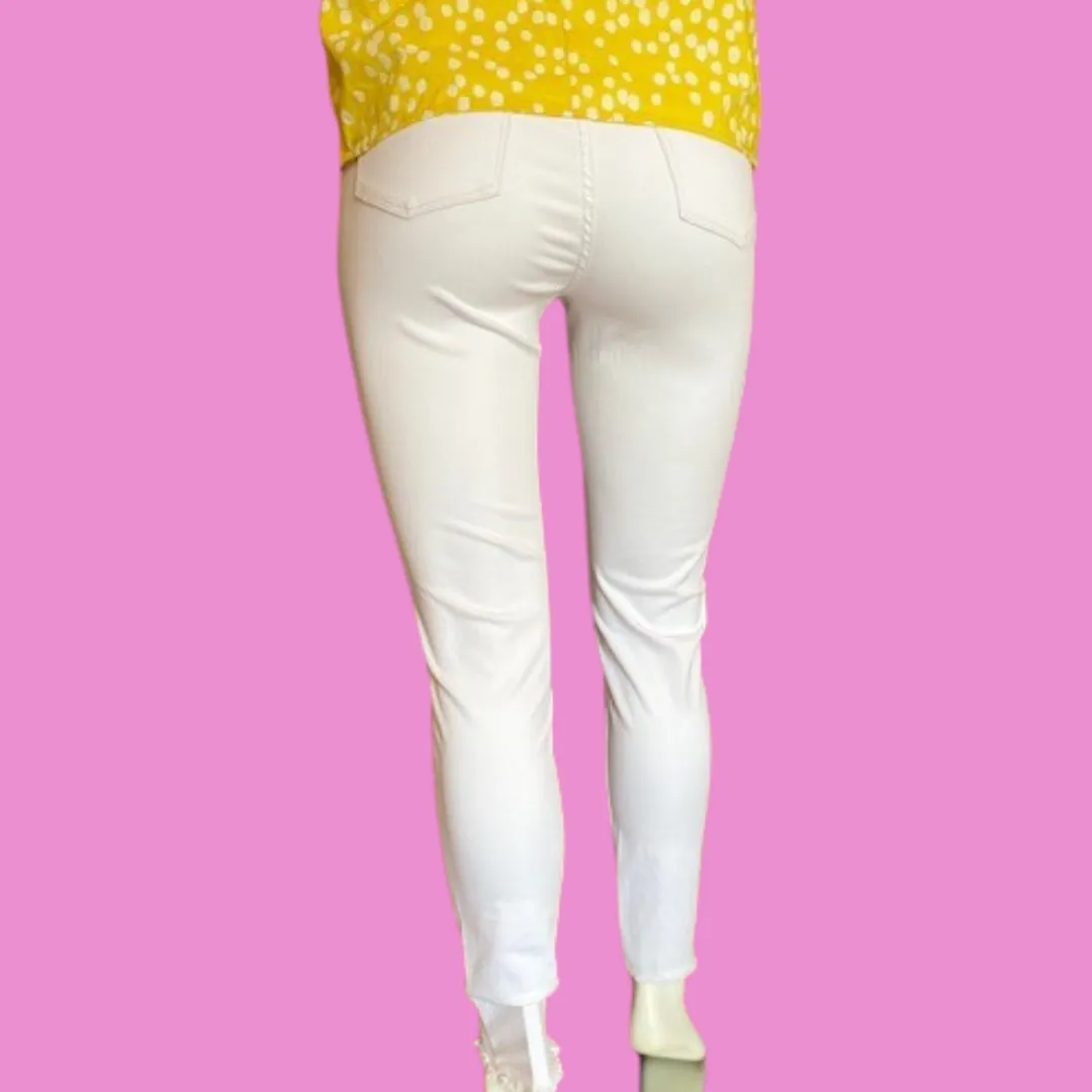 Judy Blue high waisted white skinny jeans