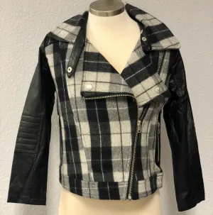 K ZIPPER PLAID JACKET