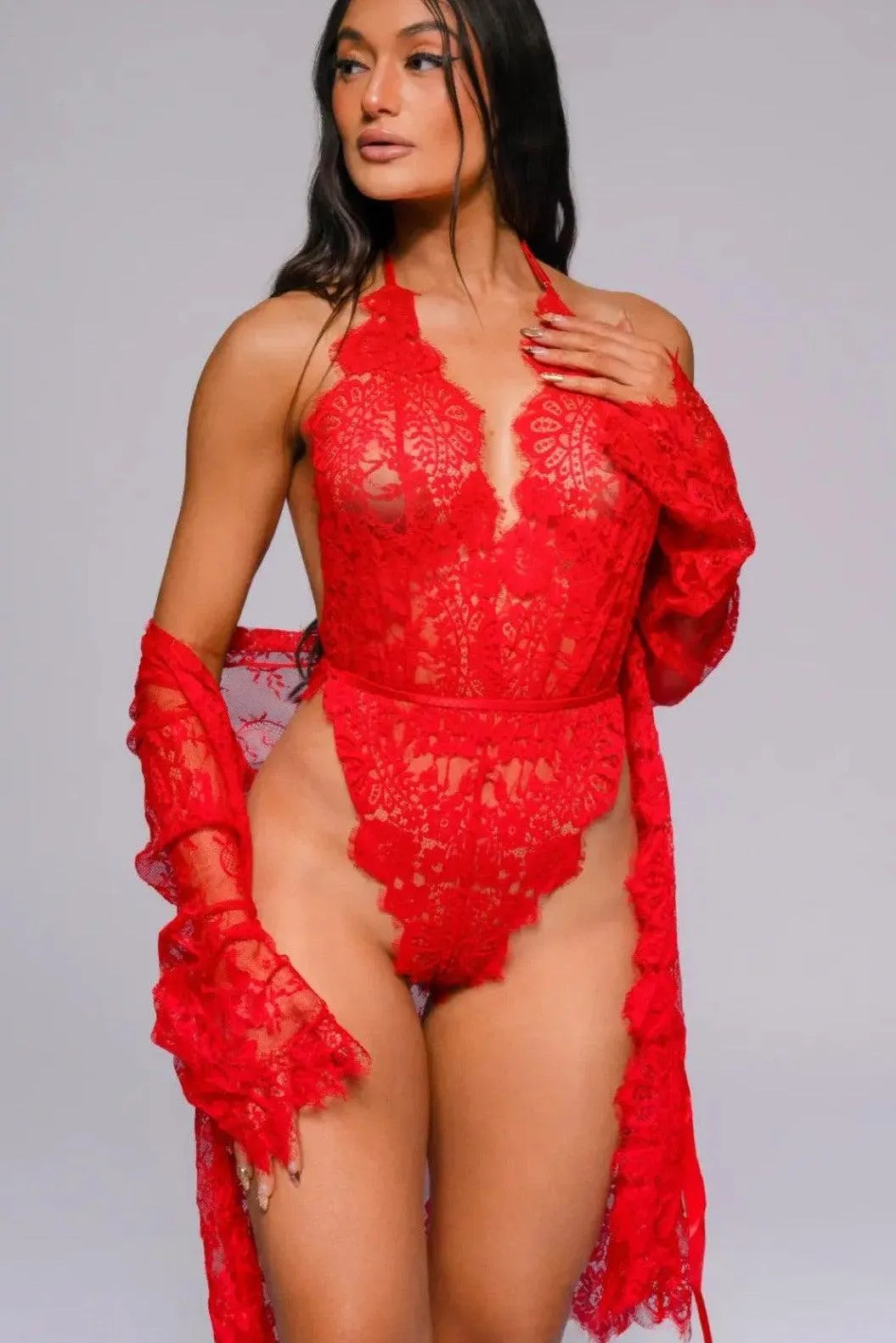 Kamora Bodysuit Set - Red