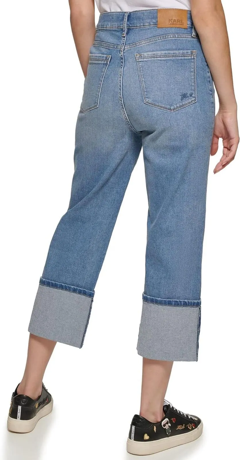 Karl Lagerfield Paris Women's Skinny Logo Taping Mid Rise Jean L2TK2222