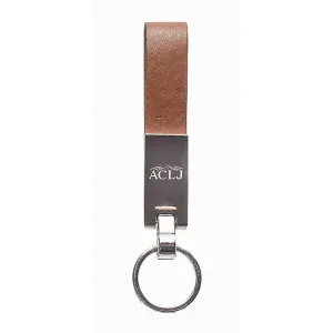 Keychain - Brown Leatherette Loop