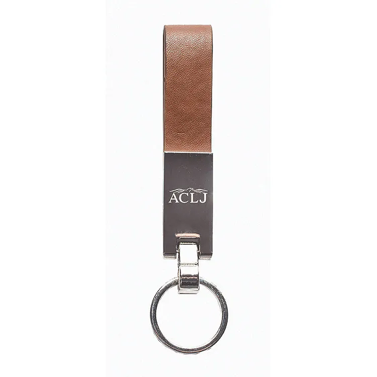 Keychain - Brown Leatherette Loop
