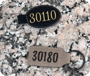 Keychain - Rectangle Leatherette