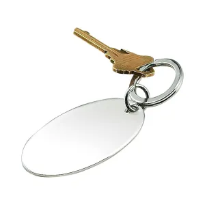 Keychain - Silver Oval