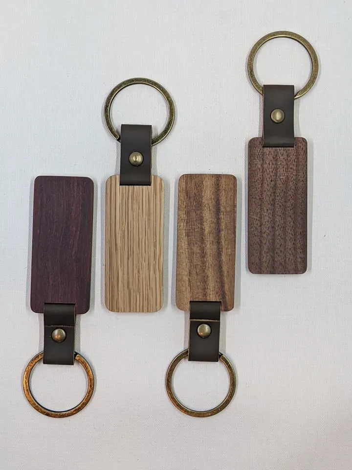 Keychains with leather strap