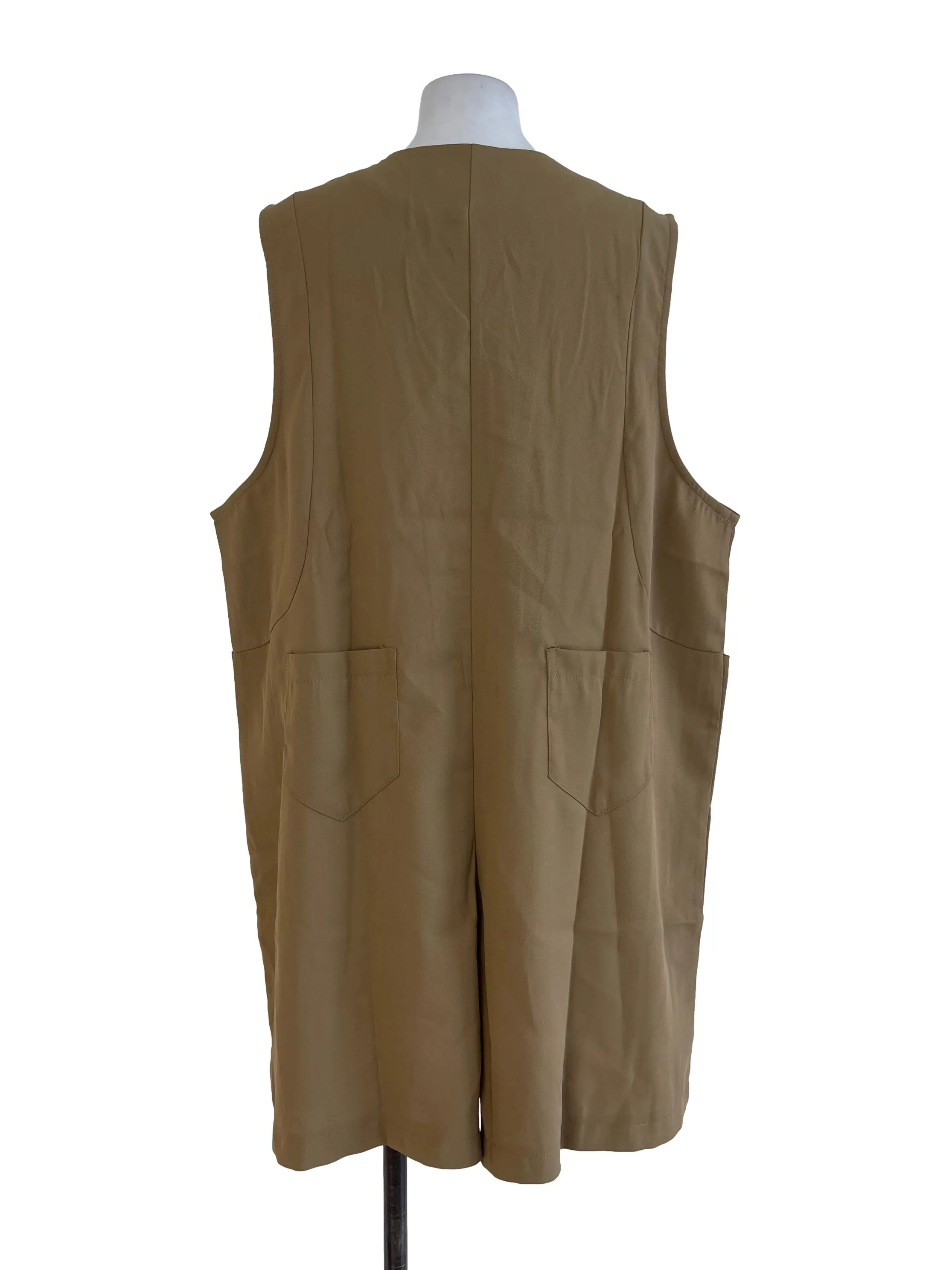 Khaki Sleeveless Romper