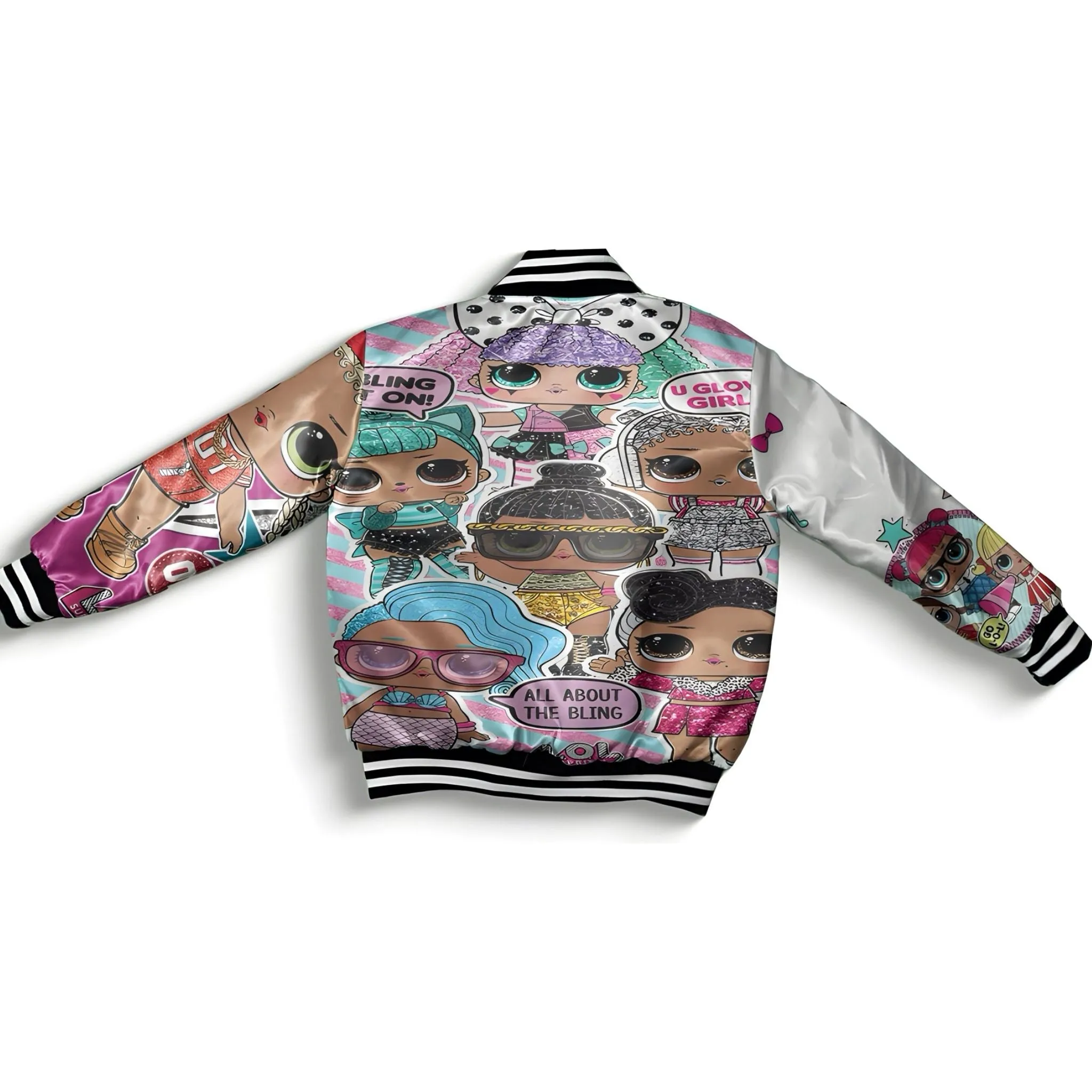 Kids blue Doll Bomber