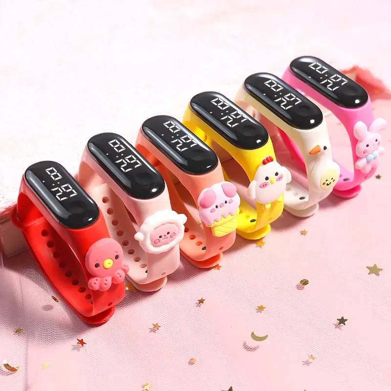 Kids Watch Watch Reloj Smart Watch LED Children Watches Bracelet Cartoon Digital Ladies Watch for Girls Waterproof Clock Gift