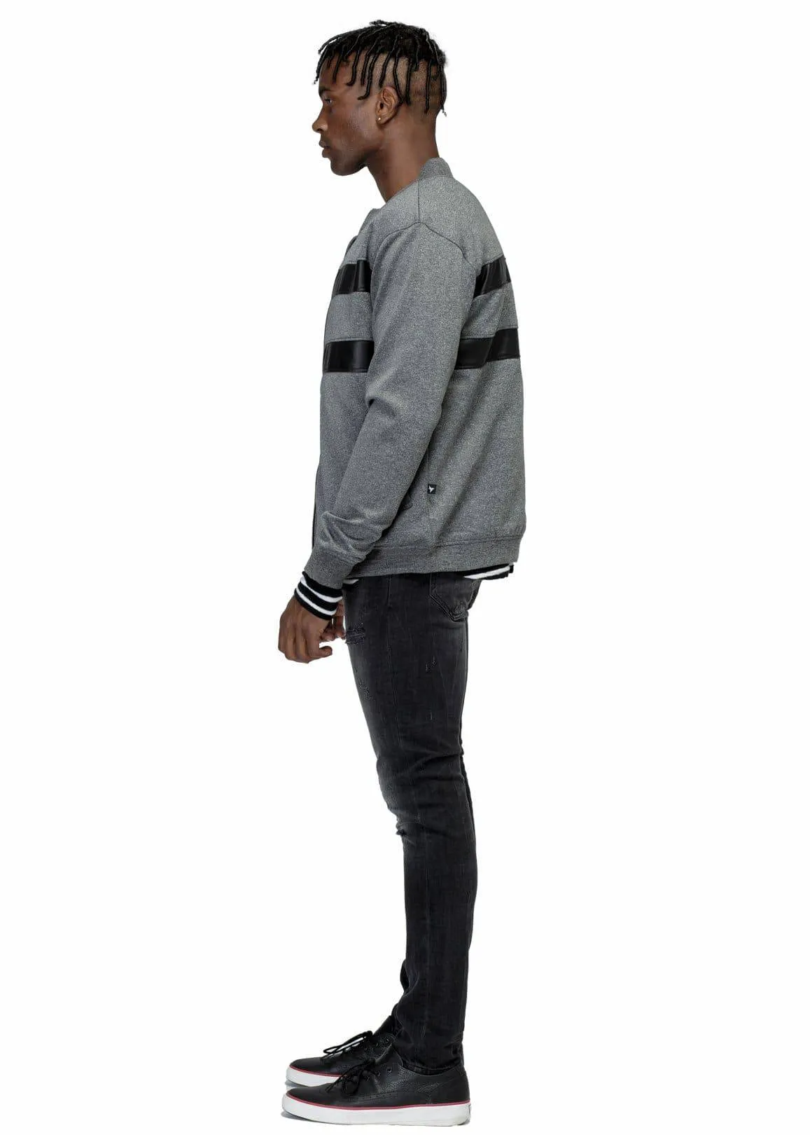 Konus Men's Bomber Jacket in Charcoal