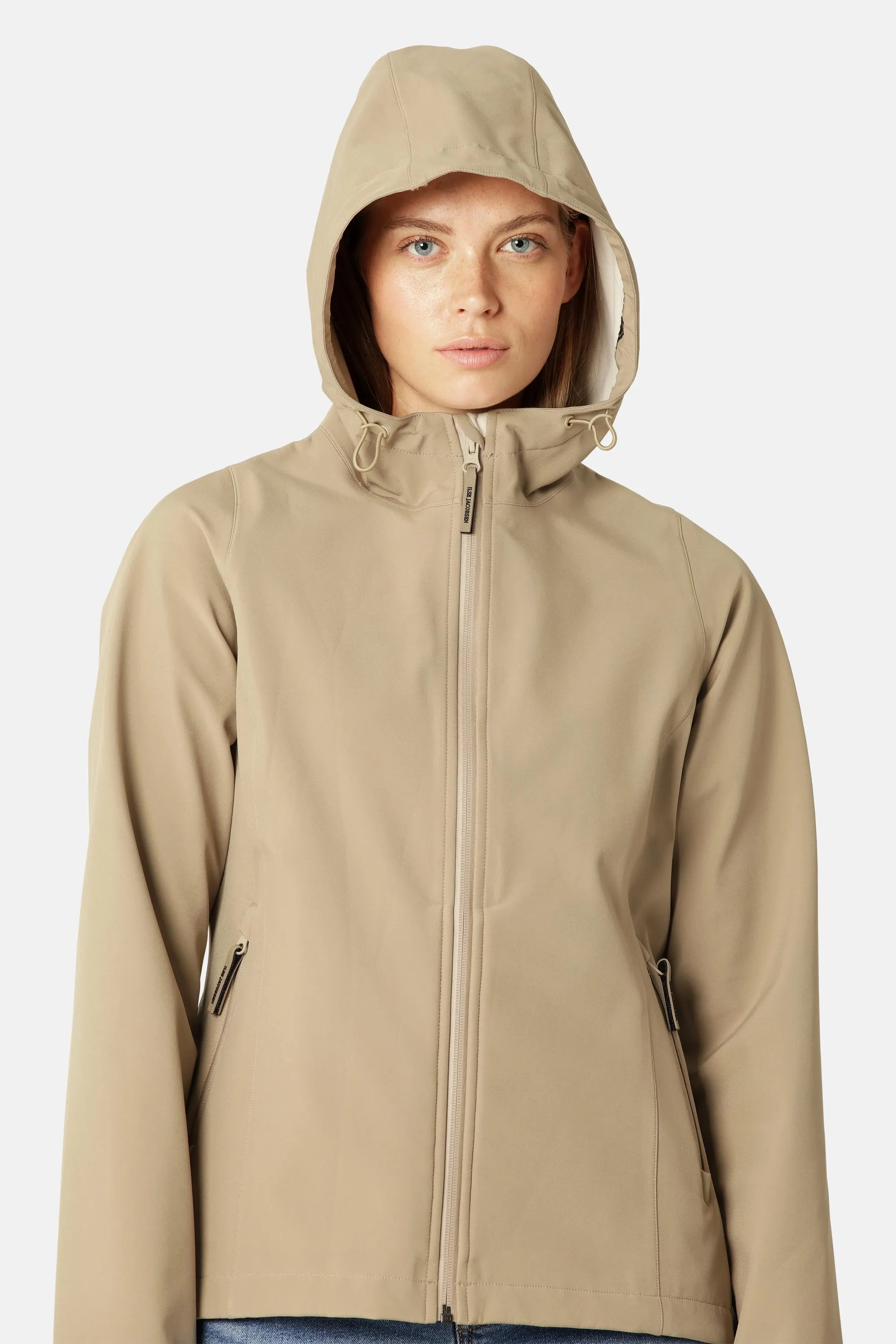Kort Softshell Regnjacka - Greige