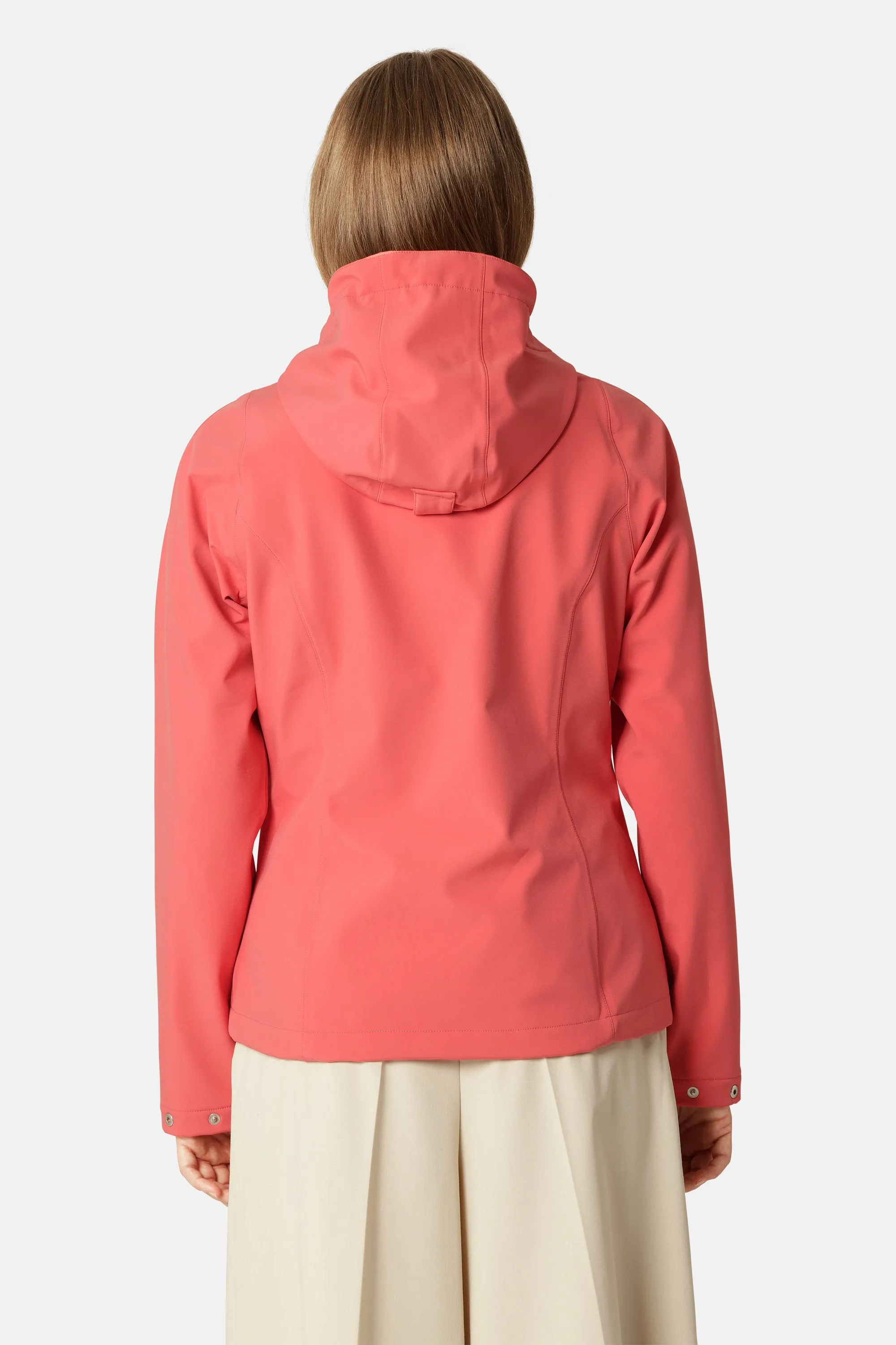 Kort Softshell Regnjacka - Spiced Coral