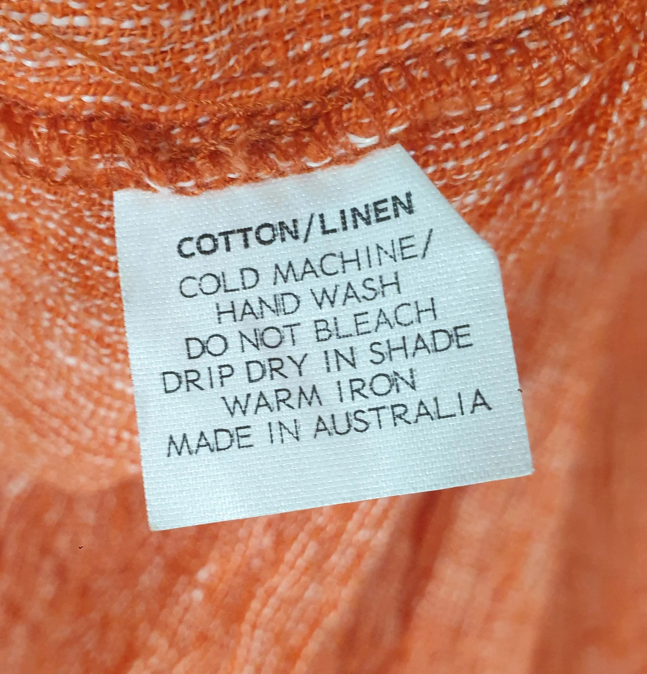 Kumo orange cotton/linen sleeveless dress size 10