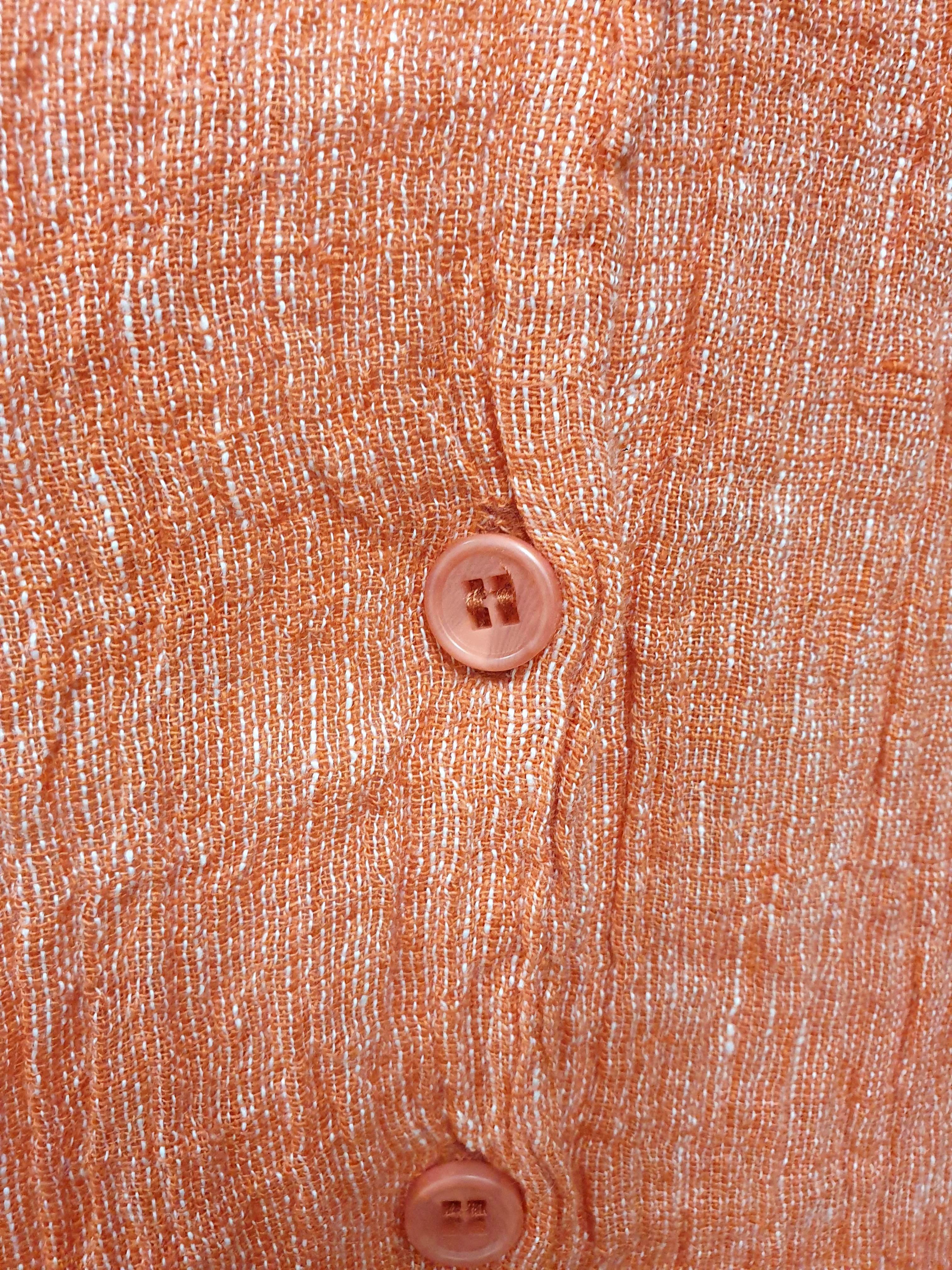 Kumo orange cotton/linen sleeveless dress size 10