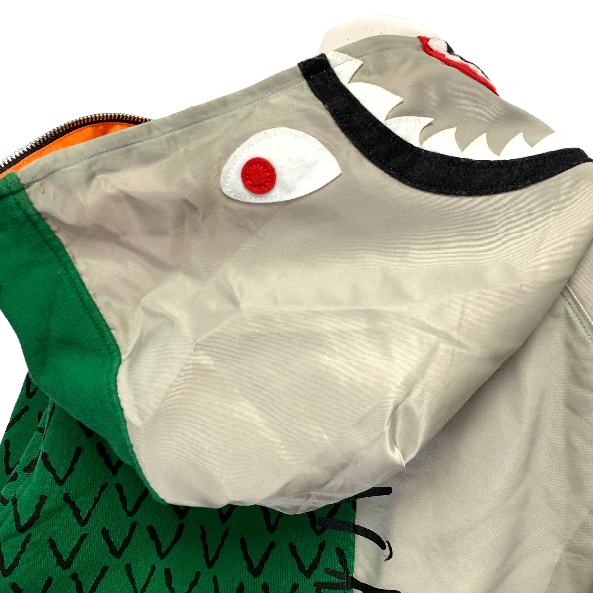 [L] A Bathing Ape Bape Ambush Shark Alligator Full Zip Hoodie
