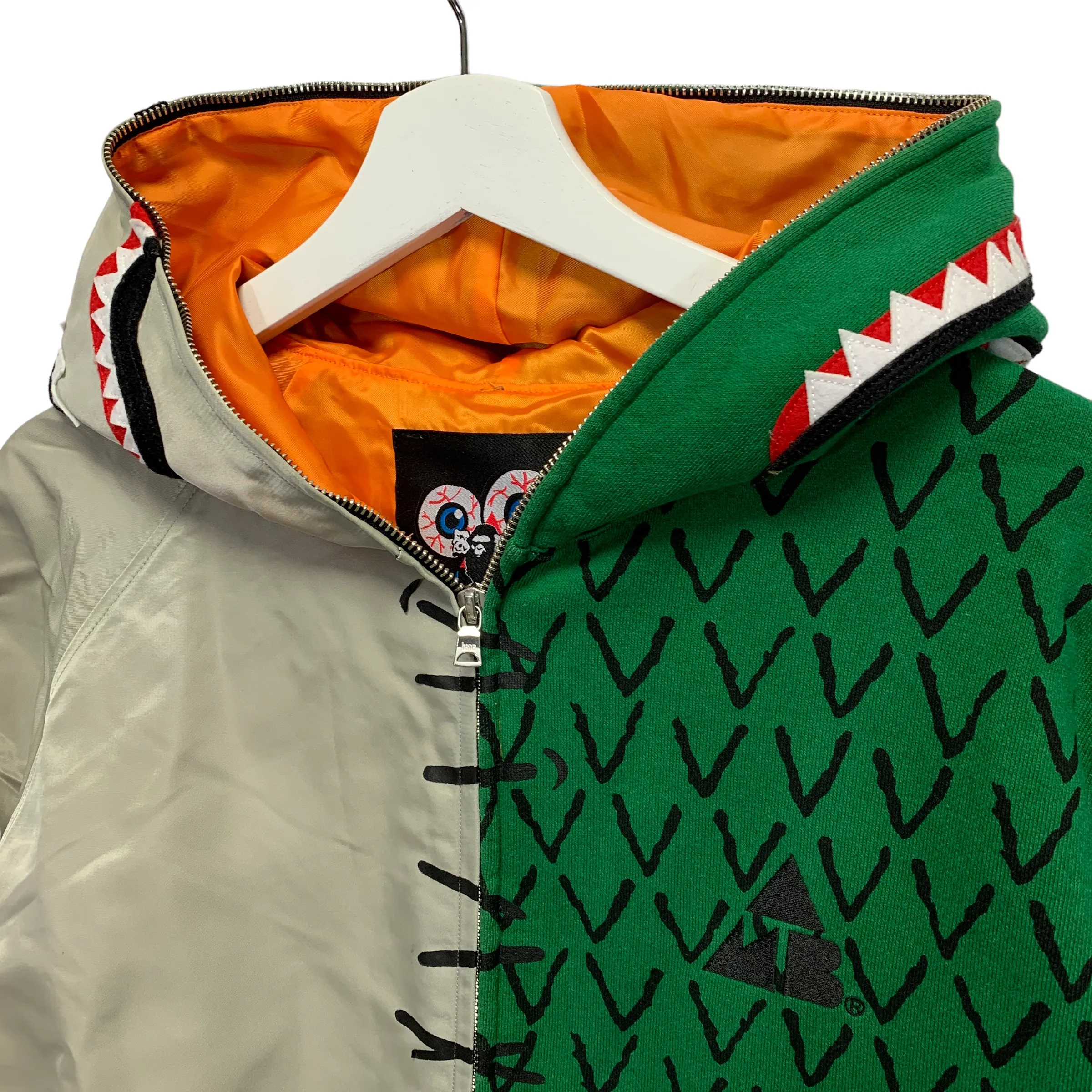 [L] A Bathing Ape Bape Ambush Shark Alligator Full Zip Hoodie