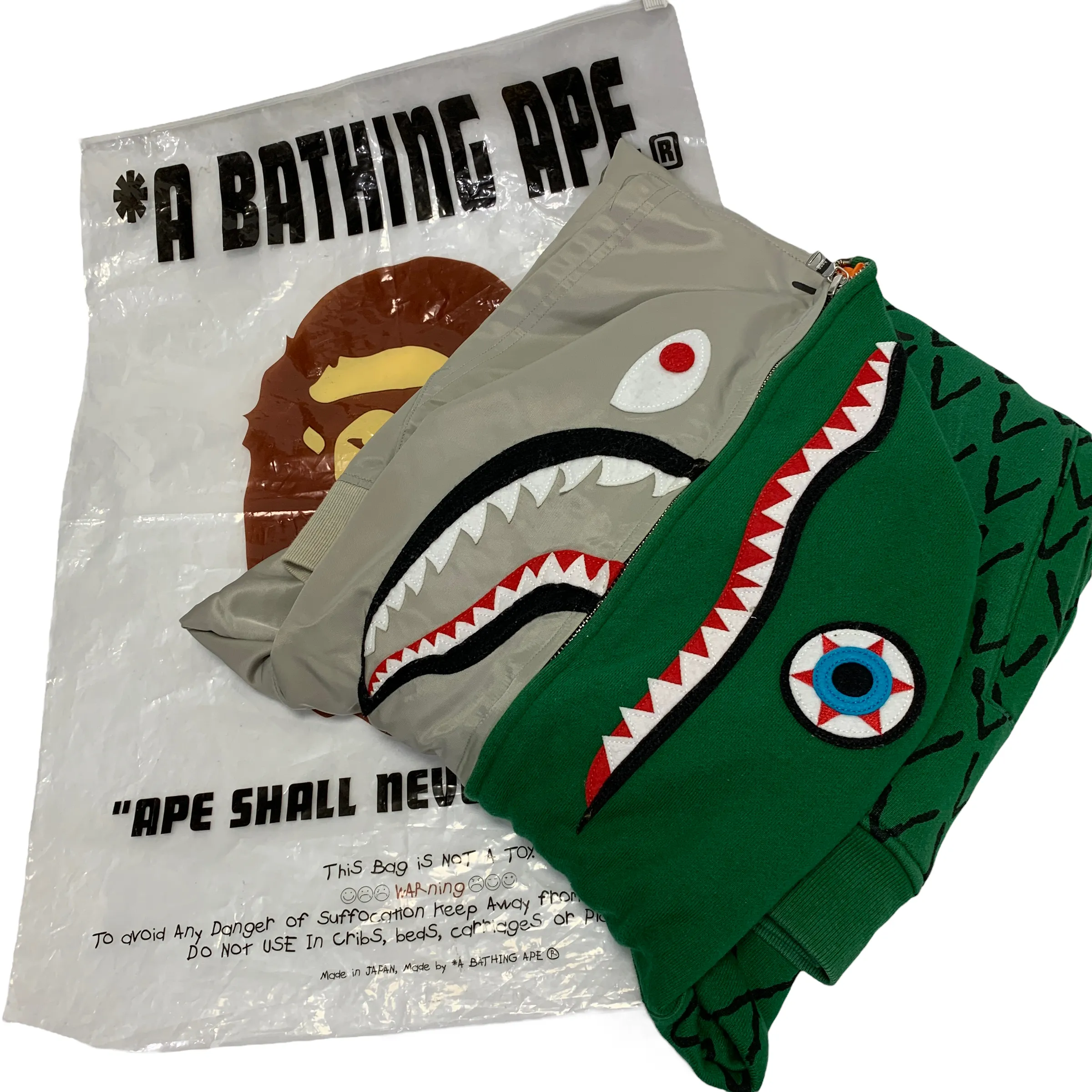 [L] A Bathing Ape Bape Ambush Shark Alligator Full Zip Hoodie