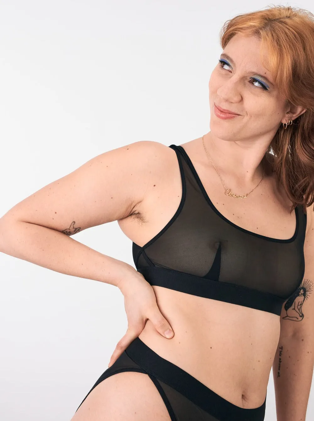 La Fille d'O: Ramble On Wireless Bra - Black