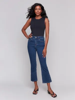 Lace Cut Side Bootcut Jeans