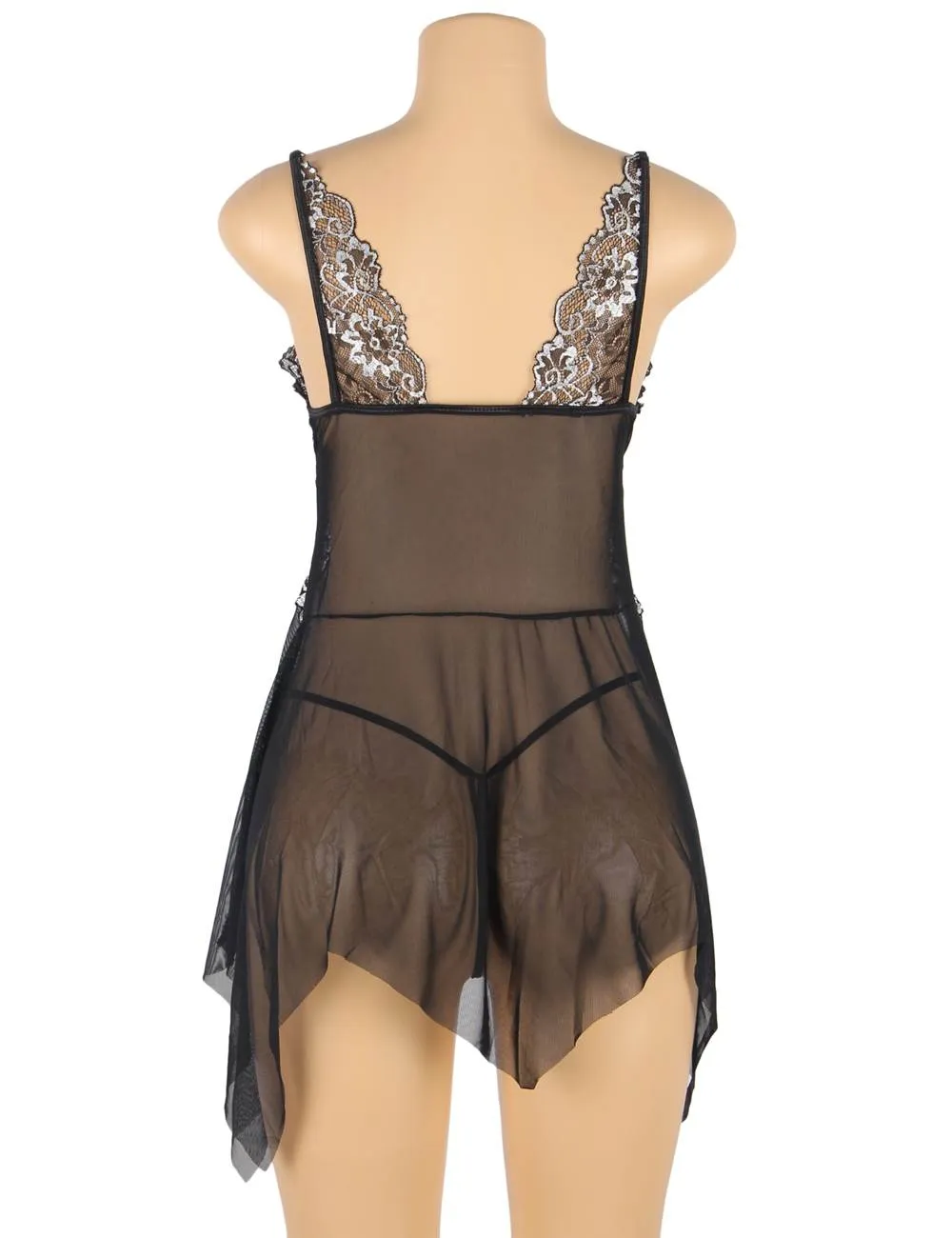 Lace Stitching Irregular Skirt Perspective Babydoll Egypt