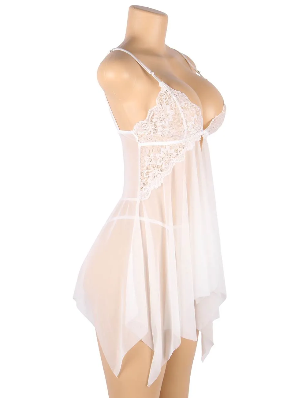 Lace Stitching Irregular Skirt Perspective Babydoll Egypt